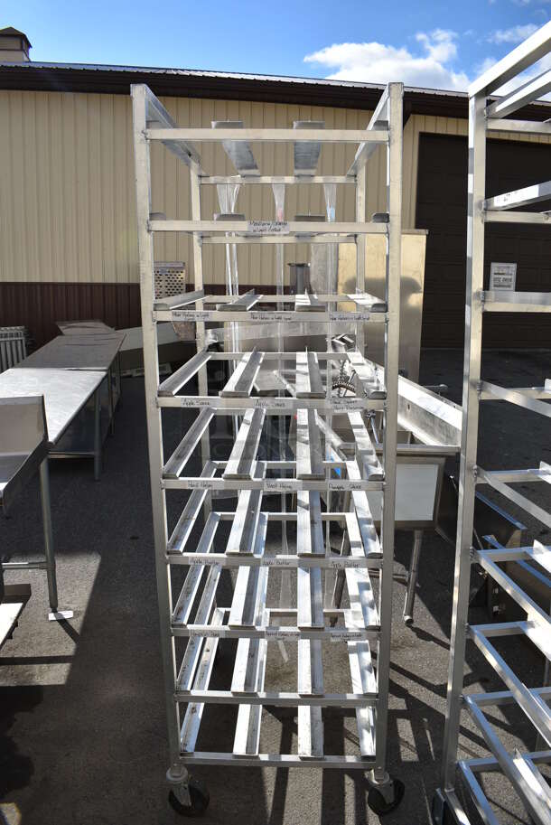 Metal Commercial #10 Can Rack on Commercial Casters. 25.5x35x82