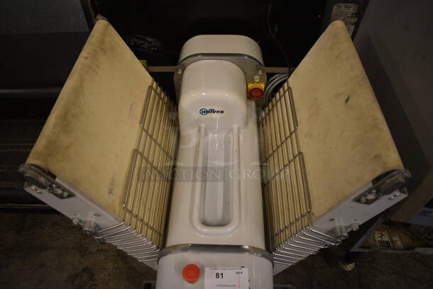 FANTASTIC! 2015 Univex Model SFG500B-02 Metal Commercial Countertop Reversible Dough Sheeter. 220 Volts, 3 Phase. Closed: 30x34x31. Open: 58x34x26 - Image 5 of 9