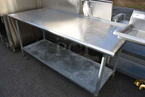 Stainless Steel Commercial Table w/ Metal Undershelf. 72x30x34 - Image 2 of 3