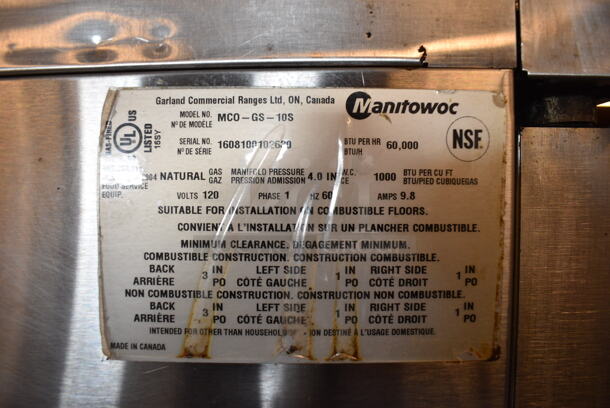 2 GORGEOUS! LATE MODEL Garland Master 200 Model MCO-GS-10S Stainless Steel Commercial Natural Gas Powered Full Size Convection Oven w/ View Through Doors, Metal Oven Racks and Thermostatic Controls. 38x38x70. 2 Times Your Bid! - Image 4 of 10