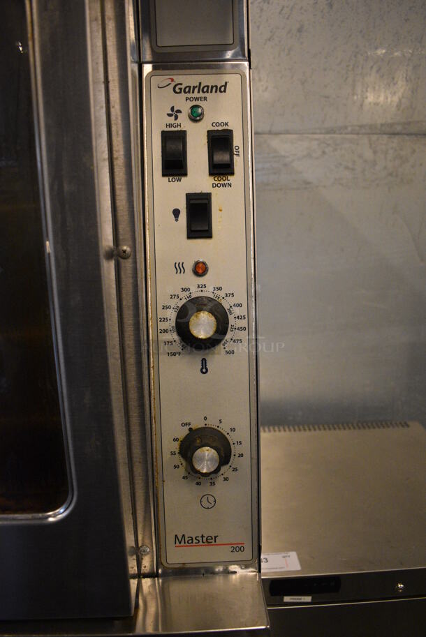 2 GORGEOUS! LATE MODEL Garland Master 200 Model MCO-GS-10S Stainless Steel Commercial Natural Gas Powered Full Size Convection Oven w/ View Through Doors, Metal Oven Racks and Thermostatic Controls. 38x38x70. 2 Times Your Bid! - Image 9 of 10