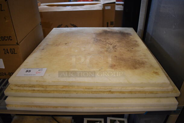 6 Various White Cutting Boards. Includes 21.5x23.5x0.5. 6 Times Your Bid!