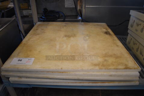 6 Various White Cutting Boards. Includes 24x24x0.5. 6 Times Your Bid!