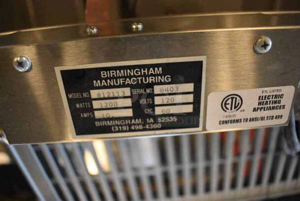 Birmingham Model 812113 Metal Condensate Pan. 120 Volts, 1 Phase. 13x14x7 - Image 3 of 4