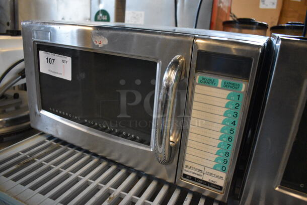 2013 Sharp Model R-21LTF Stainless Steel Commercial Countertop Microwave Oven. 120 Volts, 1 Phase. 20.5x17x12 - Image 2 of 5