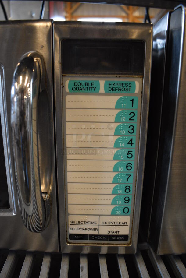 2013 Sharp Model R-21LTF Stainless Steel Commercial Countertop Microwave Oven. 120 Volts, 1 Phase. 20.5x17x12 - Image 3 of 5
