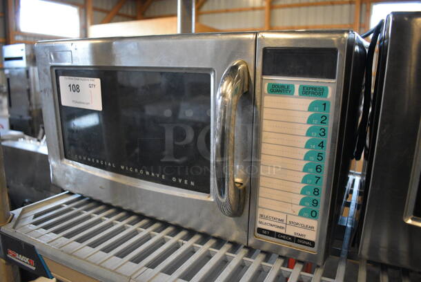 2012 Sharp Model R-21LTF Stainless Steel Commercial Countertop Microwave Oven. 120 Volts, 1 Phase. 20.5x17x12 - Image 2 of 4