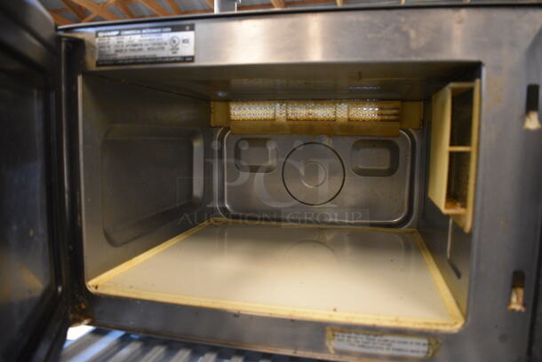 2012 Sharp Model R-21LTF Stainless Steel Commercial Countertop Microwave Oven. 120 Volts, 1 Phase. 20.5x17x12 - Image 3 of 4