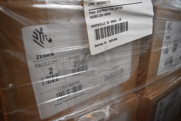 96 Boxes of Zebra Z-Perform 1500T 4x6 Labels. 4,000 Labels In Each Box. 96 Times Your Bid! - Image 3 of 5