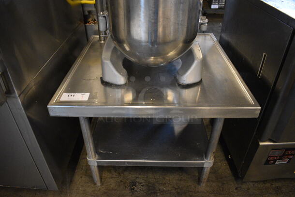 WOW! Stainless Steel Commercial Mixer Equipment Stand w/ Attachment Rack and Undershelf. Does Not Include Mixer. 30x30x76 - Image 2 of 5