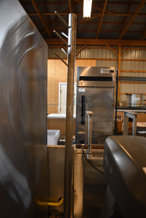 WOW! Stainless Steel Commercial Mixer Equipment Stand w/ Attachment Rack and Undershelf. Does Not Include Mixer. 30x30x76 - Image 3 of 5