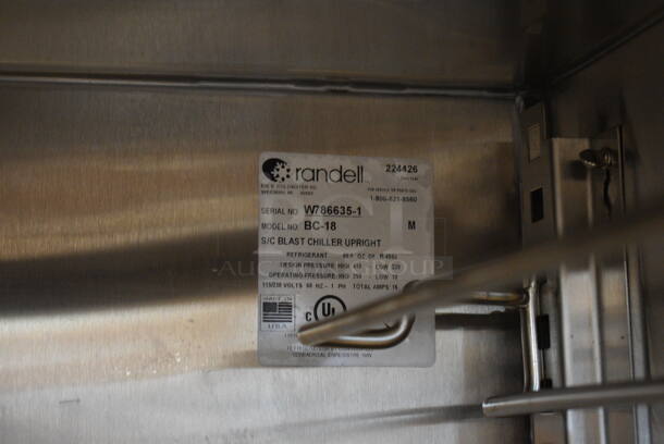 BEAUTIFUL! 2014 Randell Model BC-18 Stainless Steel Commercial Floor Style Blast Chiller w/ 4 Probes. 115/230 Volts, 1 Phase. 40x35x72 - Image 7 of 8