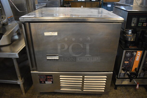 GREAT! Piper Products Servolift Eastern Model RCM051S A Stainless Steel Commercial Floor Style Single Door Undercounter Blast Chiller w/ Probe. 208 Volts, 1 Phase. 31x28x34