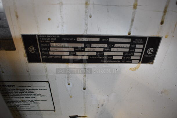 GREAT! Piper Products Servolift Eastern Model RCM051S A Stainless Steel Commercial Floor Style Single Door Undercounter Blast Chiller w/ Probe. 208 Volts, 1 Phase. 31x28x34 - Image 6 of 7
