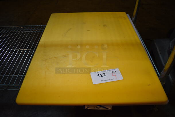 4 Yellow and White Cutting Boards. 18x24x0.5. 4 Times Your Bid!
