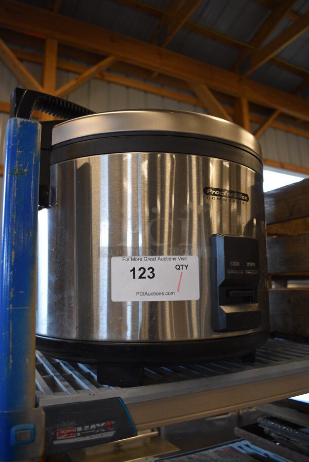 Proctor Silex Stainless Steel Commercial Countertop Rice Cooker. 18x14x13 - Image 2 of 4