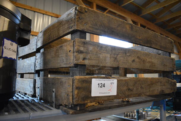 2 Wooden Crates. 24x15x12. 2 Times Your Bid! - Image 2 of 3