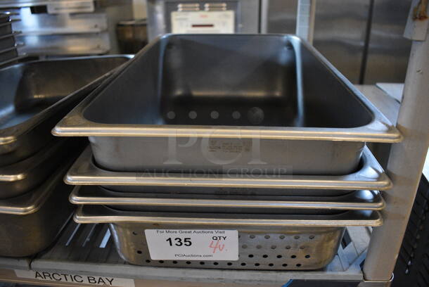4 Various Stainless Steel Full Size Drop In Bins. 1/1x4, 1/1x6. 4 Times Your Bid!
