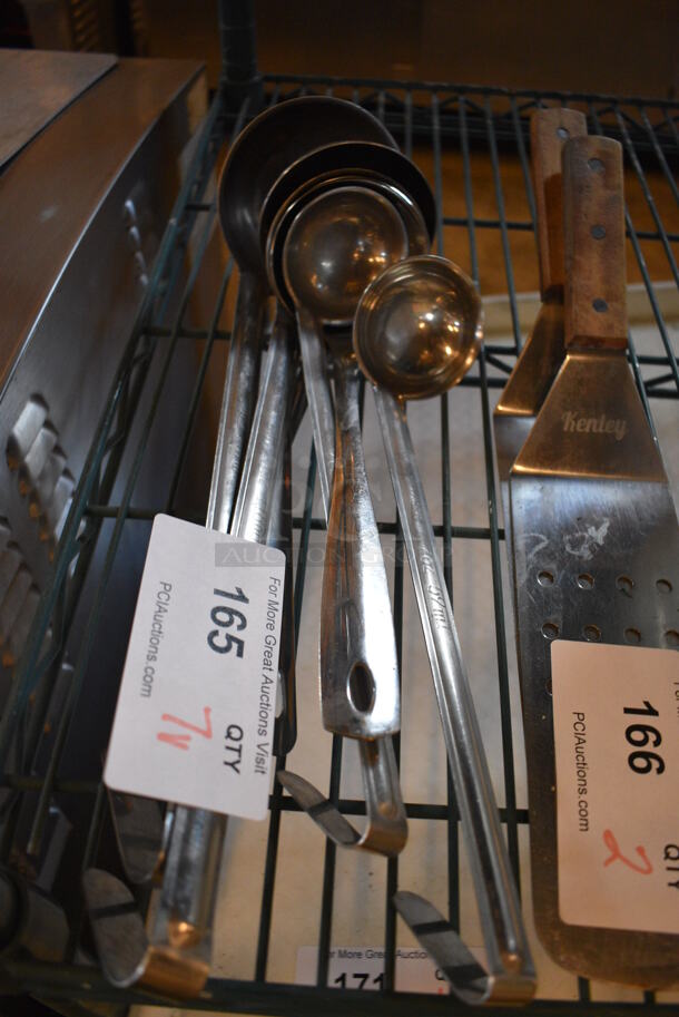 7 Various Stainless Steel Ladles. Includes 12