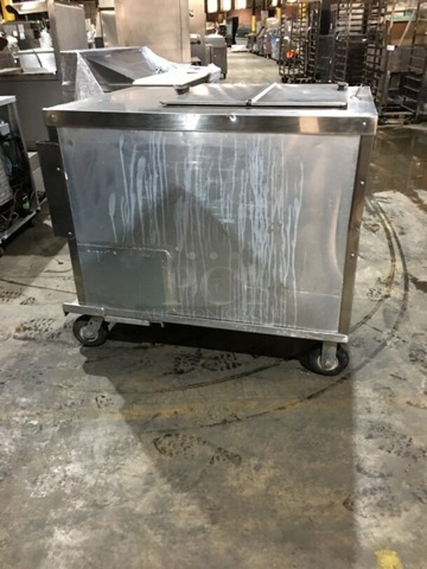 C. Nelson Stainless Steel Commercial Floor Style Flip Top Dipping Cabinet! Model BDC8! 115V! - Image 3 of 11