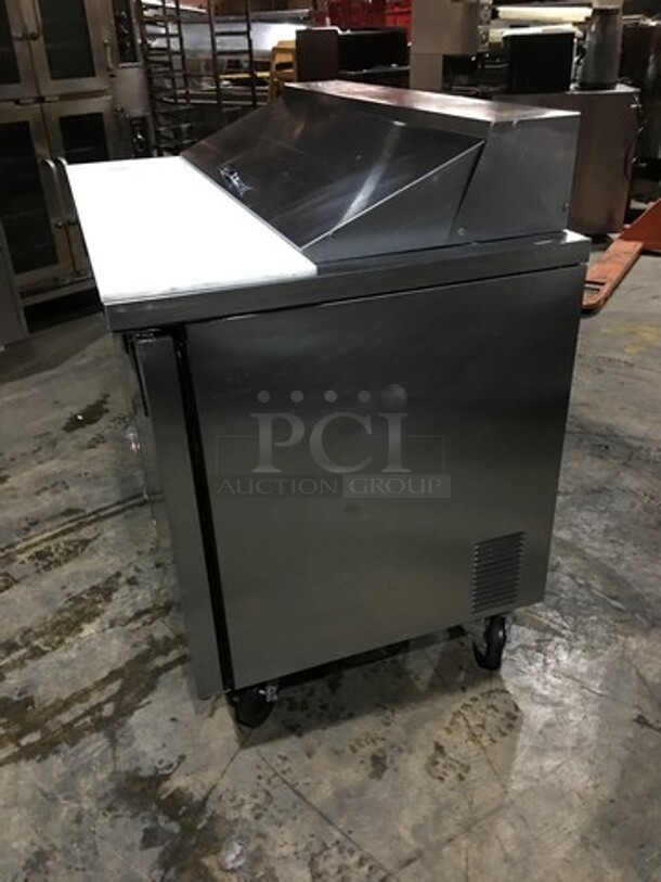 True Commercial Refrigerated Sandwich Prep Table! With 2 Door Underneath Storage Space! All Stainless Steel! Model TSSU4812 Serial 13941123! 115V 1Phase! On Commercial Casters! - Image 2 of 11