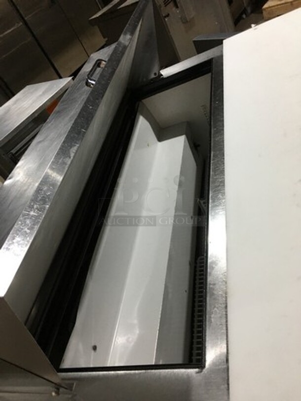 True Commercial Refrigerated Sandwich Prep Table! With 2 Door Underneath Storage Space! All Stainless Steel! Model TSSU4812 Serial 13941123! 115V 1Phase! On Commercial Casters! - Image 8 of 11
