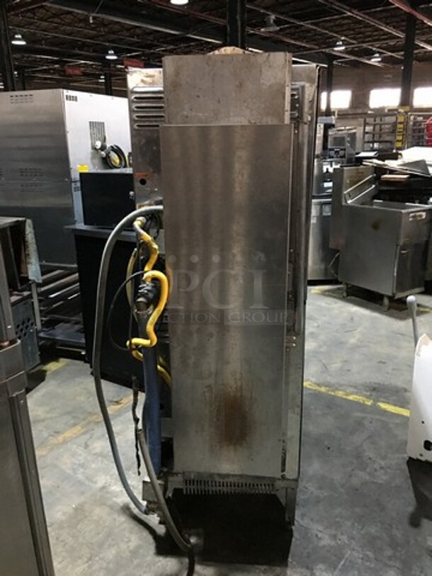 NICE! Groen Smart Steam Commercial Natural Gas Powered Steamer! With Top & Bottom Solid Doors! All Stainless Steel! Model SSB5G Serial J7666ST11! 120V 1Phase! On Commercial Casters! - Image 4 of 10