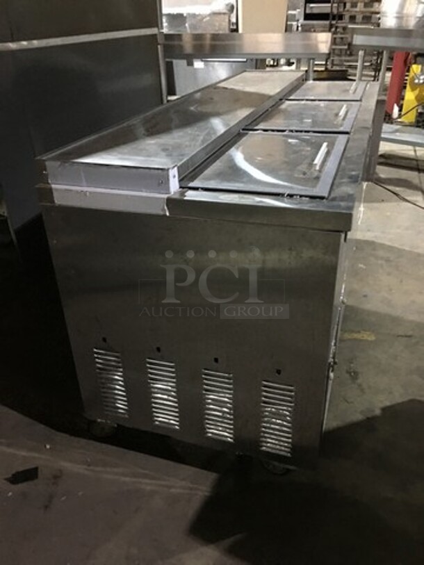 Leader Commercial 3 Door Refrigerated Beer Cooler! All Stainless Steel! Model ESBC72SC Serial NQ10S1410! 115V 1 Phase! On Casters!  - Image 3 of 9