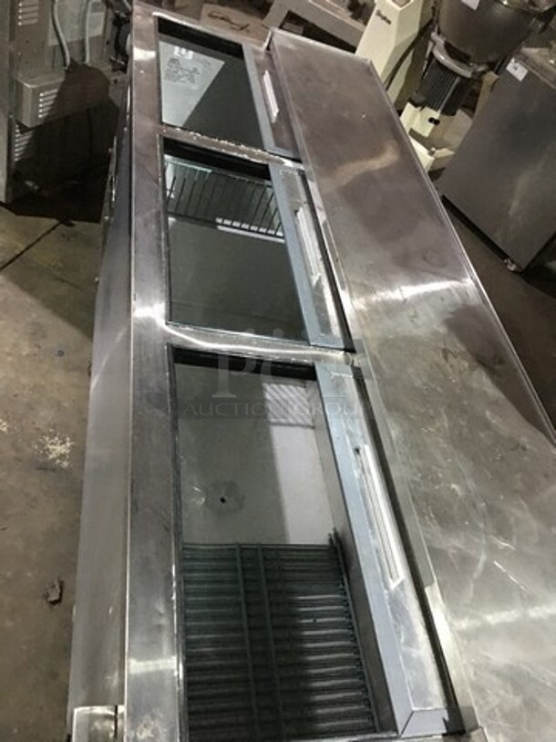Leader Commercial 3 Door Refrigerated Beer Cooler! All Stainless Steel! Model ESBC72SC Serial NQ10S1410! 115V 1 Phase! On Casters!  - Image 5 of 9