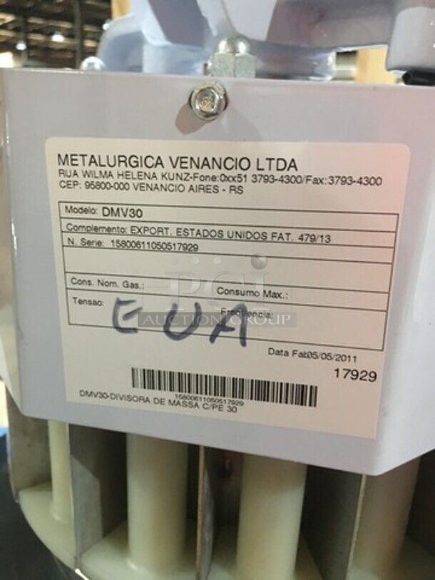 NEW! ON THE CRATE! Venancio Commercial Floor Style Mass Divider! Model DMV30 Serial 15800611050517929! - Image 7 of 12
