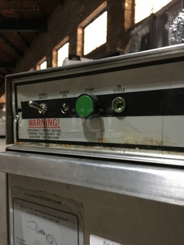 Champion Stainless Steel Under The Counter Commercial Dishwasher! With Dish Rack! Model UHB Serial 80523! 208/220 1 Phase! - Image 8 of 10