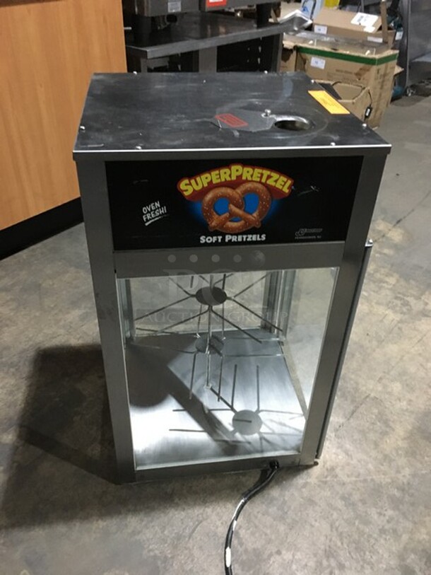 Super Pretzel Commercial Countertop Pretzel Warming Display Case! All Stainless Steel! Model 850B Serial 1102108457! 120V! - Image 3 of 10