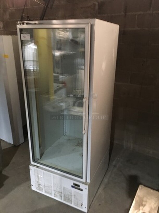 Fab! Master Bilt 1 Glass Door Refrigerated Reach In Showcase Merchandiser! With Poly Coated Racks! Model BMG27 Serial 123149NAA01! 115V 1Phase! - Image 2 of 9