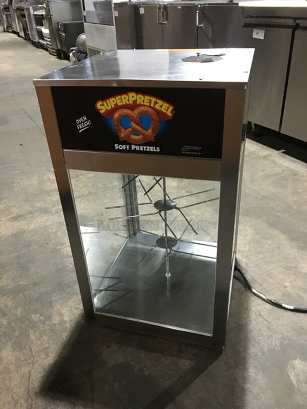 Super Pretzel Commercial Countertop Pretzel Warming Display Case! All Stainless Steel! Model 850B Serial 1102108457! 120V! - Image 4 of 10