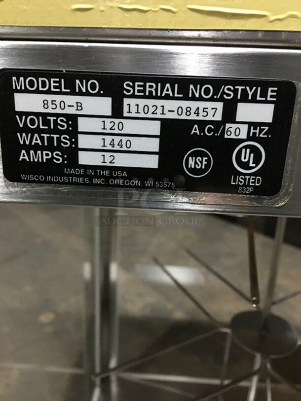 Super Pretzel Commercial Countertop Pretzel Warming Display Case! All Stainless Steel! Model 850B Serial 1102108457! 120V! - Image 8 of 10