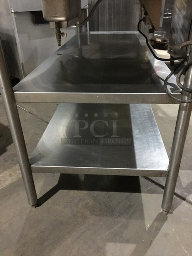 AMAZING! Wells Commercial Work/Prep Table! With Built In Rectangular Warmer! With Thermostat Control! With 2 Shelf Underneath Storage Space! All Stainless Steel! With Backsplash! Model HMP6ULD Serial BITTD061800246! 120V! On Legs! - Image 5 of 12