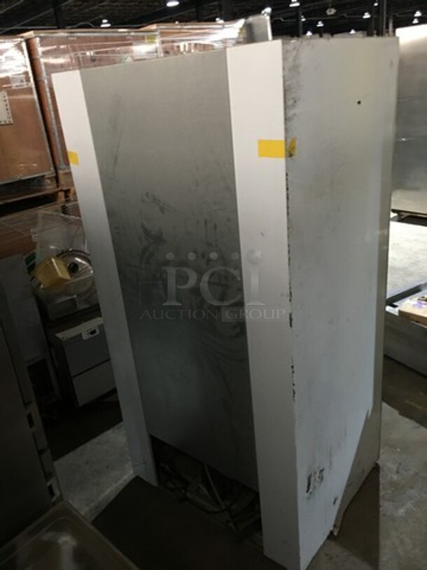 Leader Reach In Cooler Merchandiser! With 2 Glass Sliding Doors! With Poly Coated Racks! Model LS38SC Serial PZ01C1816! 115V 1 Phase! - Image 4 of 9