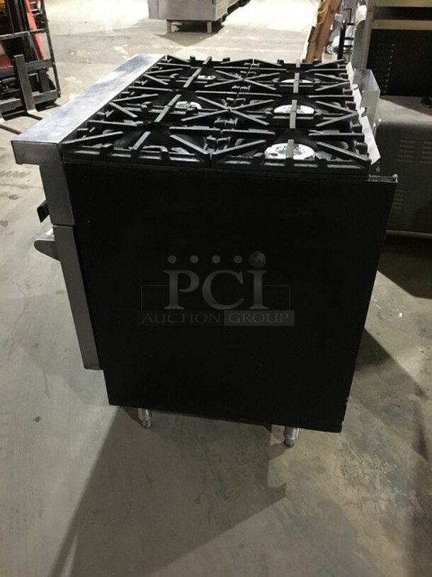 Vulcan Commercial Natural Gas Powered 6 Burner Stove! With Full Size Oven Underneath! All Stainless Steel! On Legs!  - Image 3 of 12