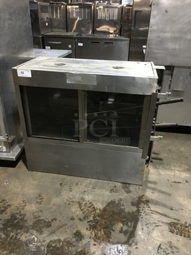 All Stainless Steel Natural Gas Powered Chicken Rotisserie Machine! With View Through Doors!  - Image 1 of 11