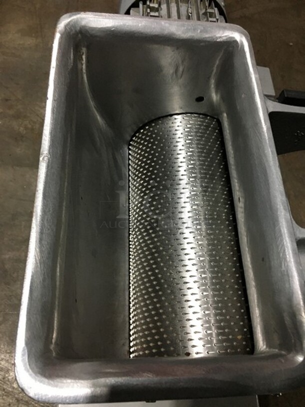 Sirman Commercial Electric Gear Driven Hard Cheese Grater! All Stainless Steel! Model GFHP4 Serial 17L00155! 220V!
 - Image 5 of 8