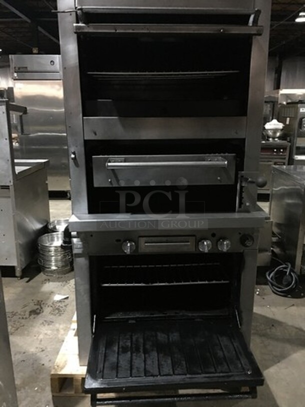 Nice! Jade Range Natural Gas Powered Upright Char Broiler Grill! With Double Oven! All S.S. Body! - Image 5 of 11