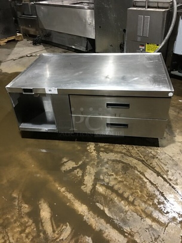 Delfield Commercial Refrigerated 2 Drawers Chef Base! All Stainless Steel! Model 17C52P Serial 1807150001526! 115V 1Phase!