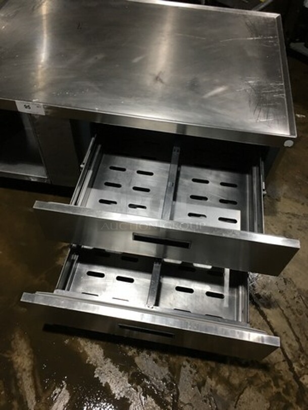 Delfield Commercial Refrigerated 2 Drawers Chef Base! All Stainless Steel! Model 17C52P Serial 1807150001526! 115V 1Phase! - Image 5 of 9
