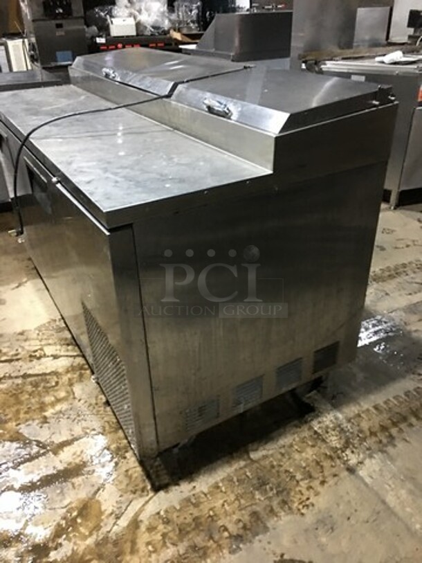 True Commercial Refrigerated Pizza Prep Table! With 2 Door Underneath Storage Space! All Stainless Steel! Model TPP67 Serial 14124746! 115V 1Phase! On Commercial Casters! - Image 2 of 11