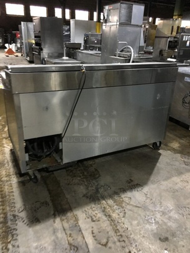 True Commercial Refrigerated Pizza Prep Table! With 2 Door Underneath Storage Space! All Stainless Steel! Model TPP67 Serial 14124746! 115V 1Phase! On Commercial Casters! - Image 3 of 11