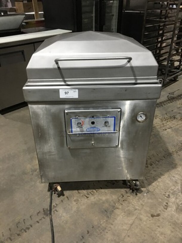 Sipromac Commercial Floor Style Single Chamber Vacuum Sealing Machine! All Stainless Steel! On Casters! - Image 1 of 9