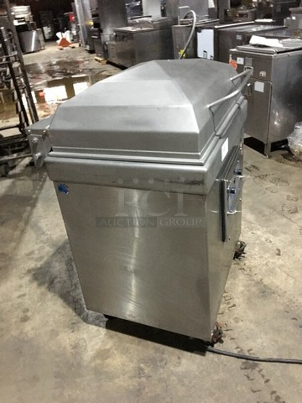 Sipromac Commercial Floor Style Single Chamber Vacuum Sealing Machine! All Stainless Steel! On Casters! - Image 2 of 9