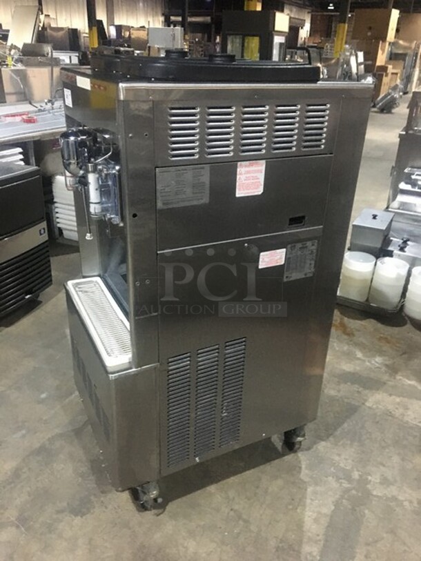 Taylor Commercial Floor Style 2 Flavor Frosty/Coolatta/Slushy Making Machine! With Milkshake Mixing Attachment! All Stainless Steel! Model 342D27 Serial K6018938! 208/230V 1Phase! On Commercial Casters! - Image 2 of 11