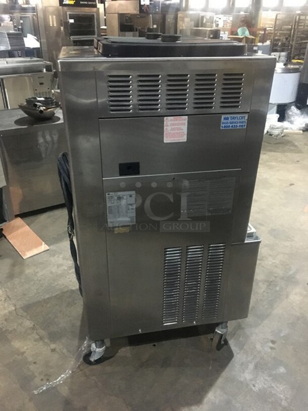 Taylor Commercial Floor Style 2 Flavor Frosty/Coolatta/Slushy Making Machine! With Milkshake Mixing Attachment! All Stainless Steel! Model 342D27 Serial K6018938! 208/230V 1Phase! On Commercial Casters! - Image 3 of 11