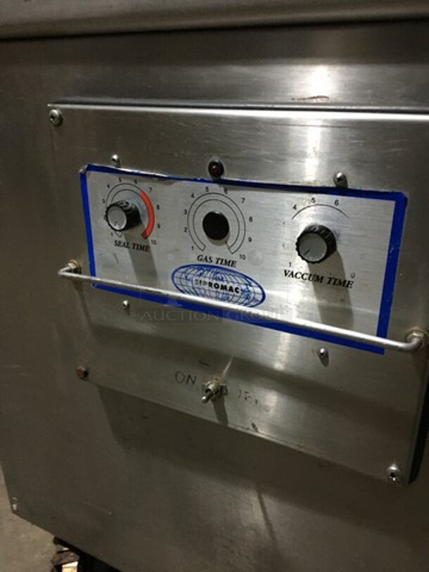 Sipromac Commercial Floor Style Single Chamber Vacuum Sealing Machine! All Stainless Steel! On Casters! - Image 8 of 9